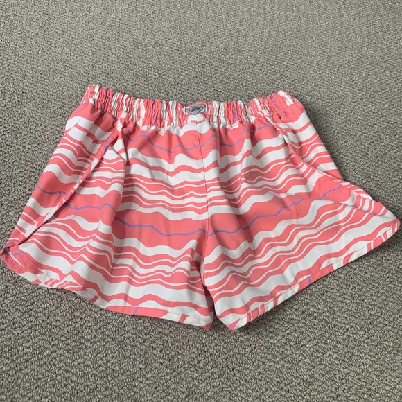 Columbia Womens Shorts Size Large Pink White Wavy Striped Drawstring Athletic - Picture 4 of 10